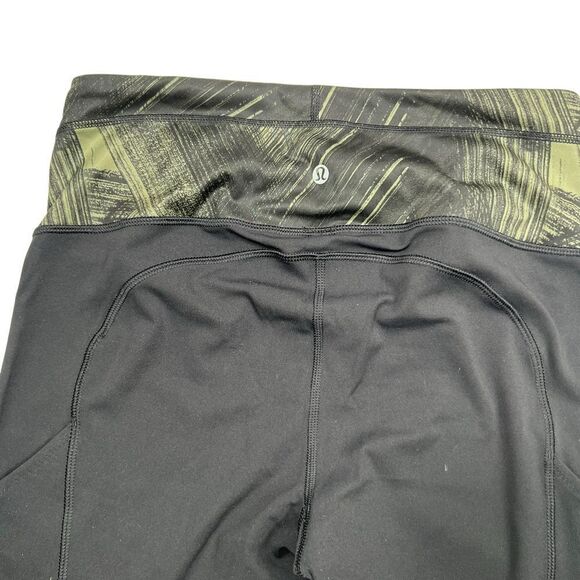 Lululemon Fresh Mesh Run Crop Wind Chill Fatigue Green Size 8 - Picture 3 of 9